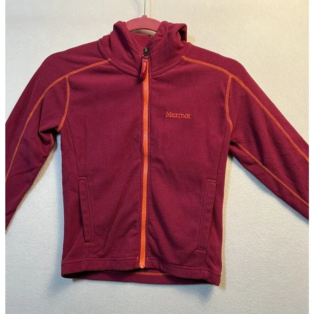 Marmot‎ Girls' Rocklin Hoodie Fleece Size Small Hot PINK